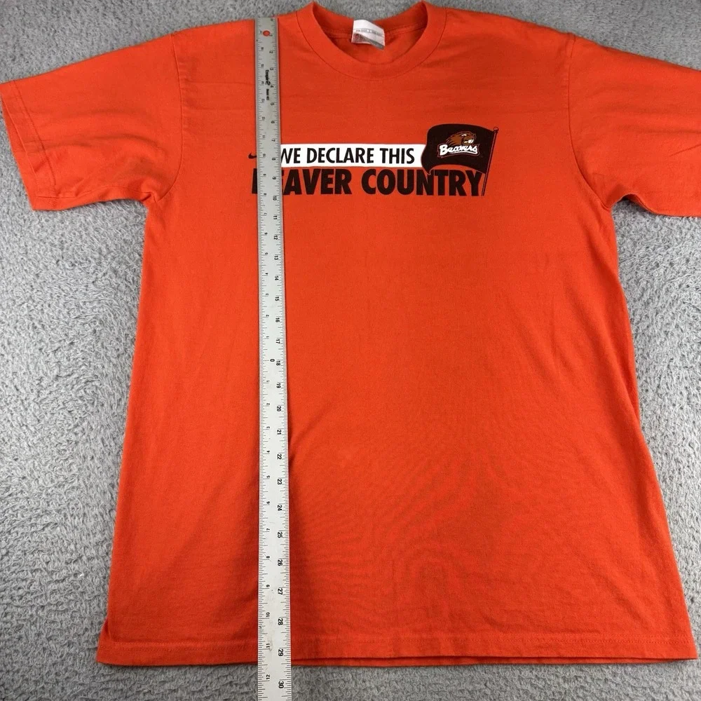 Oregon State Beavers Vintage Shirt Y2k Beaver Country Swoosh Orange Men's Size M